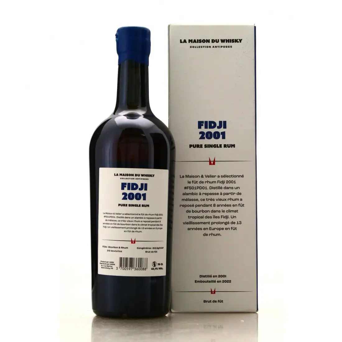 Hochauflösendes Bild von La Maison Du Whisky South Pacific Rhum Fidji Flag Series (Collection Antipodes) 2001