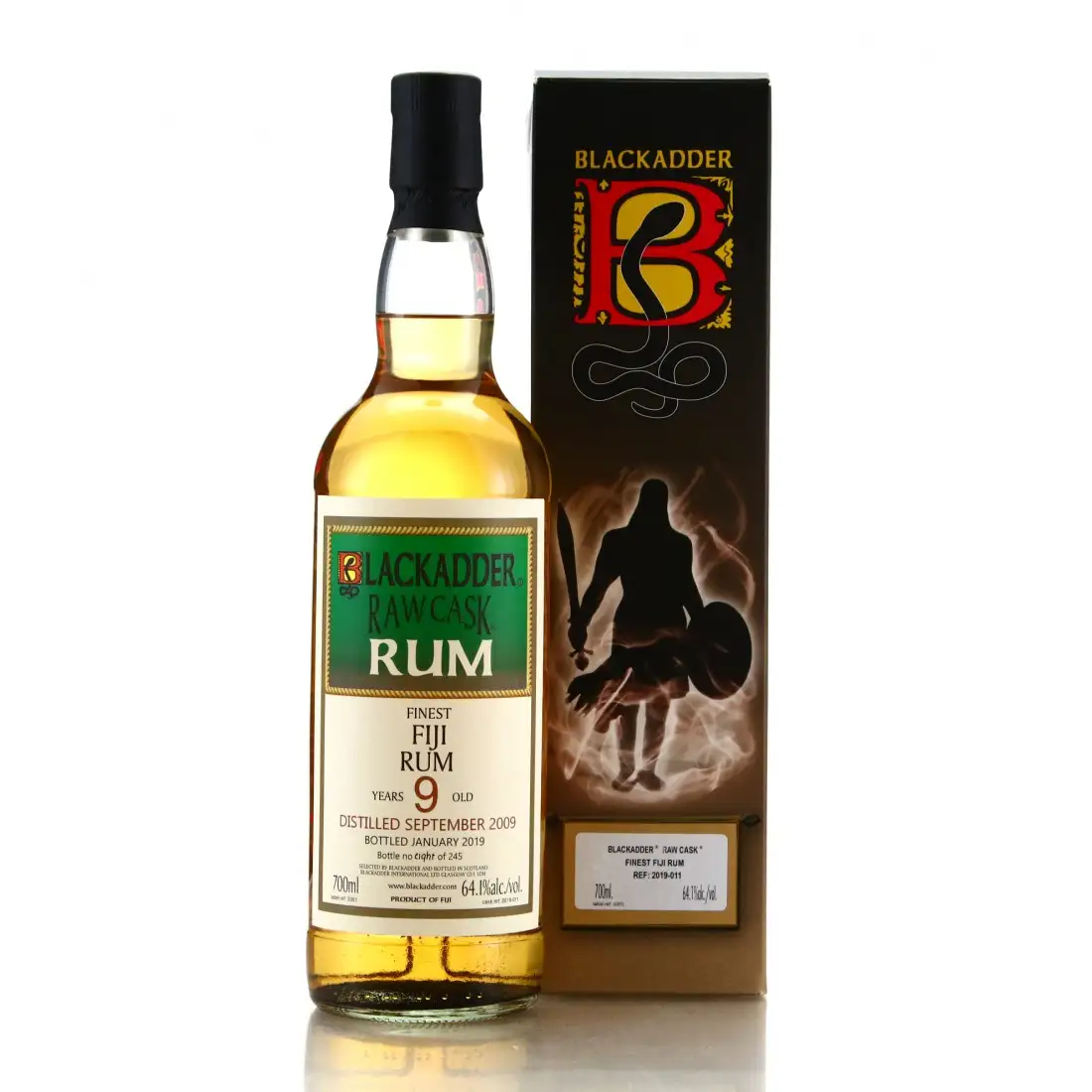 Bottle of Blackadder South Pacific Raw Cask Rum 2009