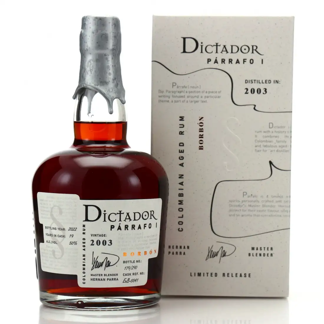 Bottle of Dictador Párrafo I Borbón 2003