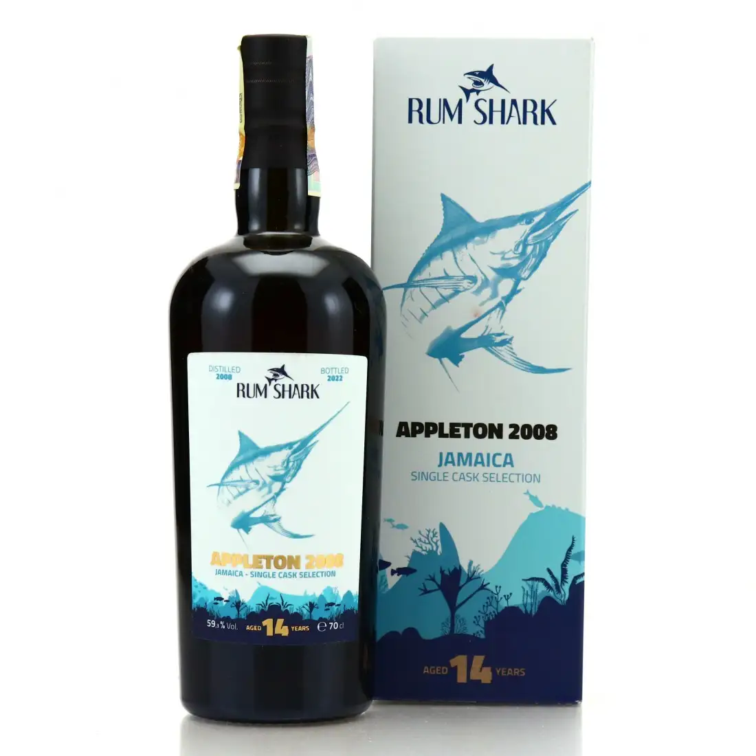 Bottle of Rum Shark Appleton Jamaica Single Cask Selection 2008