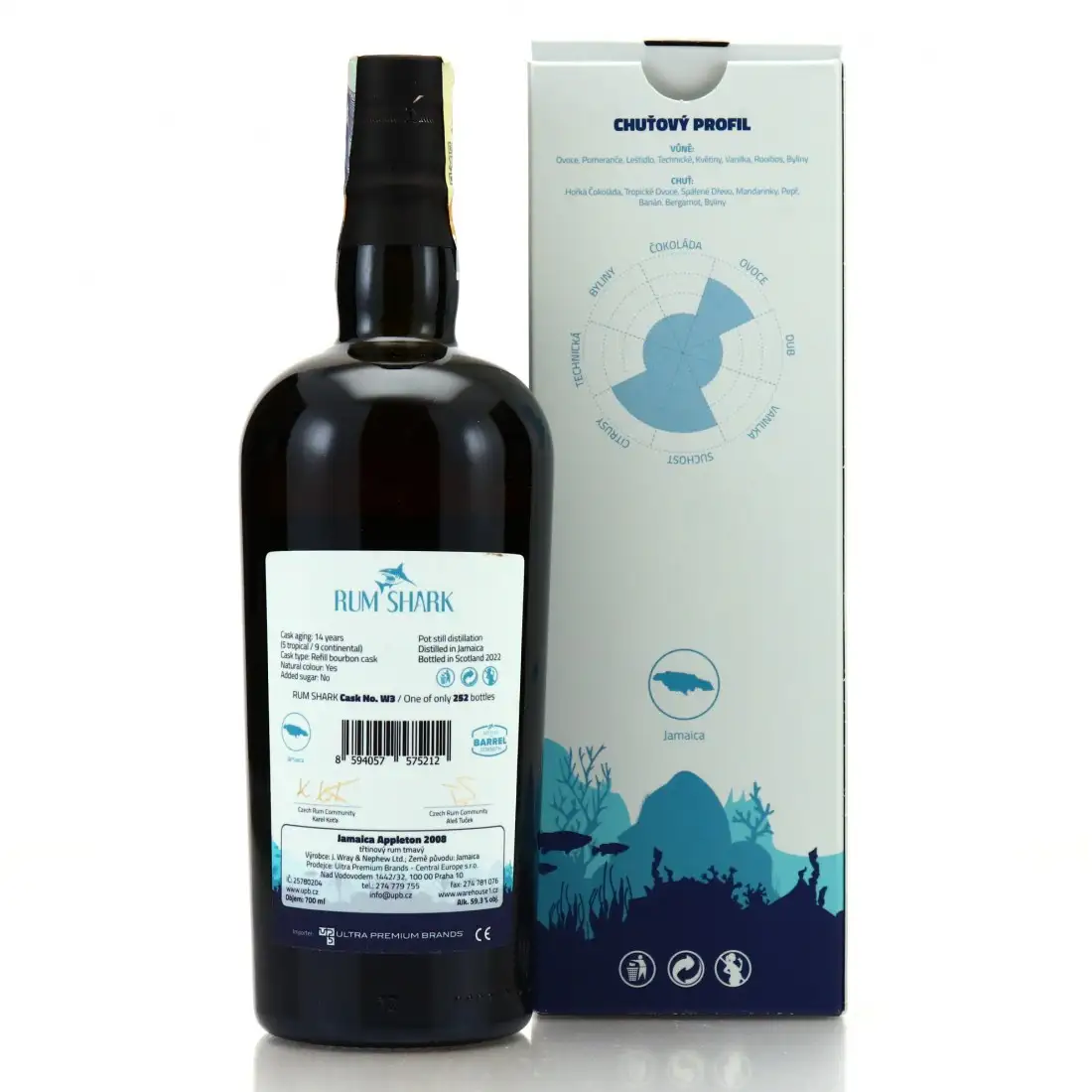 Hochauflösendes Bild von Rum Shark Appleton Jamaica Single Cask Selection 2008