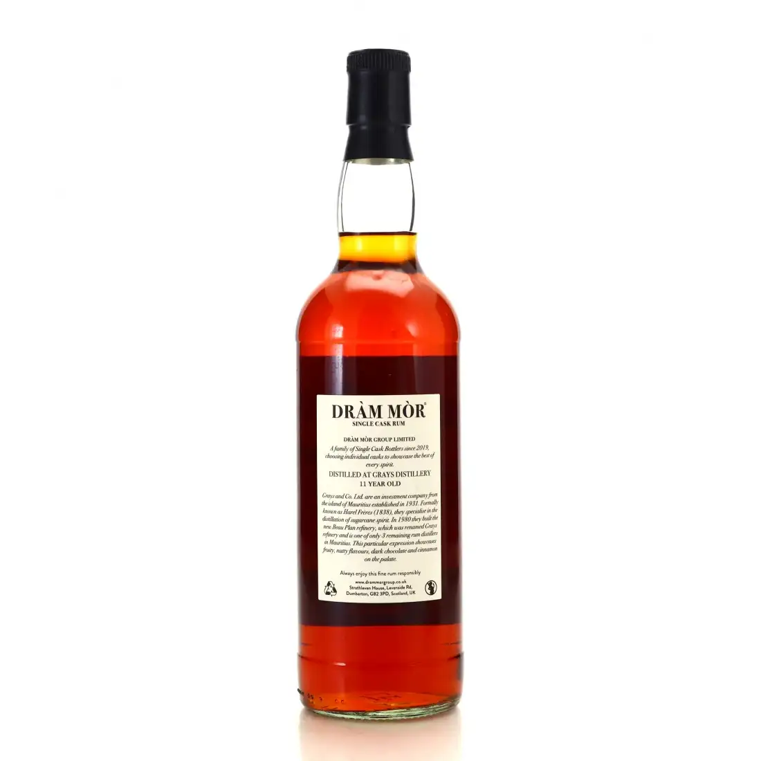 Hochauflösendes Bild von Dràm Mòr Grays Single Cask Rum 2010