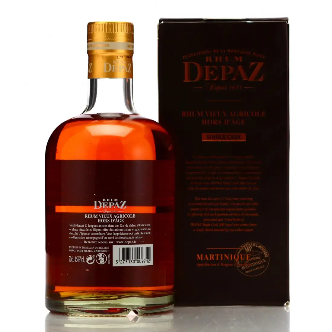 Hochauflösendes Bild von Depaz Single Cask Hors d’âge 2003
