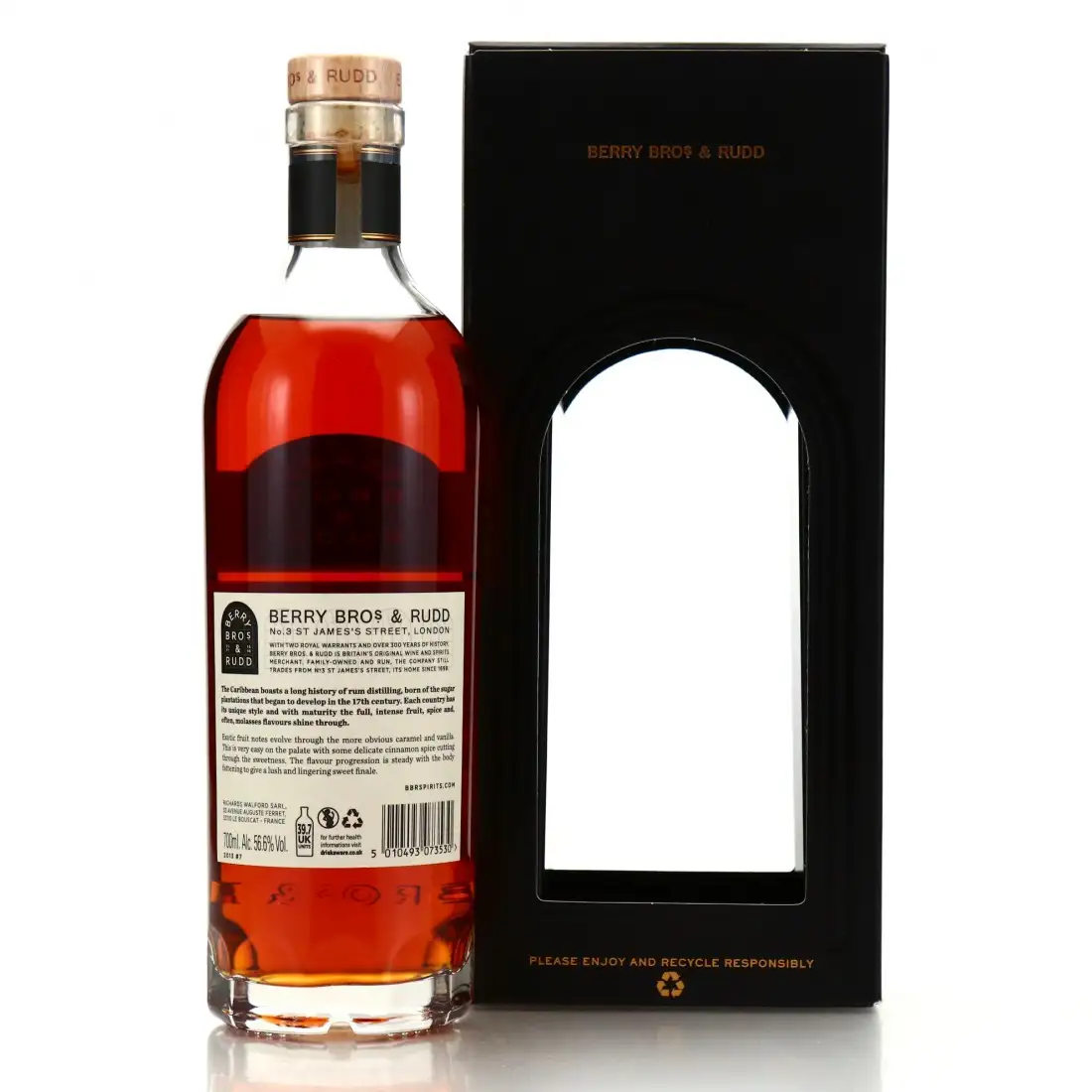 Hochauflösendes Bild von Berry Bros &amp; Rudd Dominican Rum (Kirsch Whisky) 2013