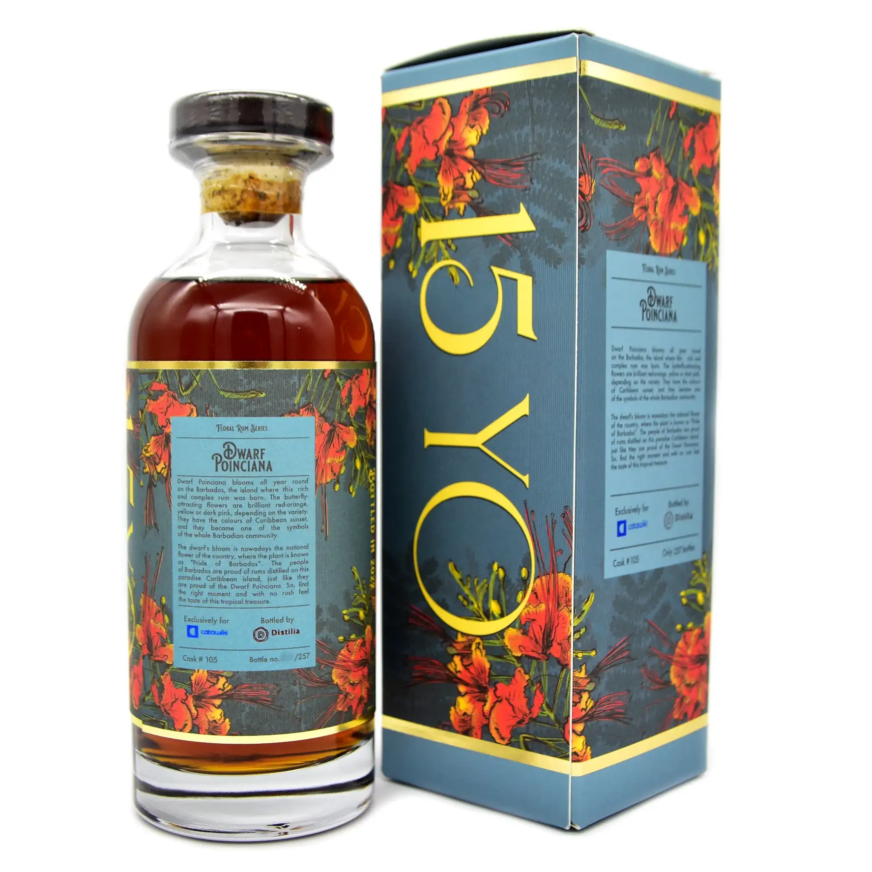 Hochauflösendes Bild von Distilia Foursquare Floral Rum Series Dwarf Poinciana (Catawiki) 2006