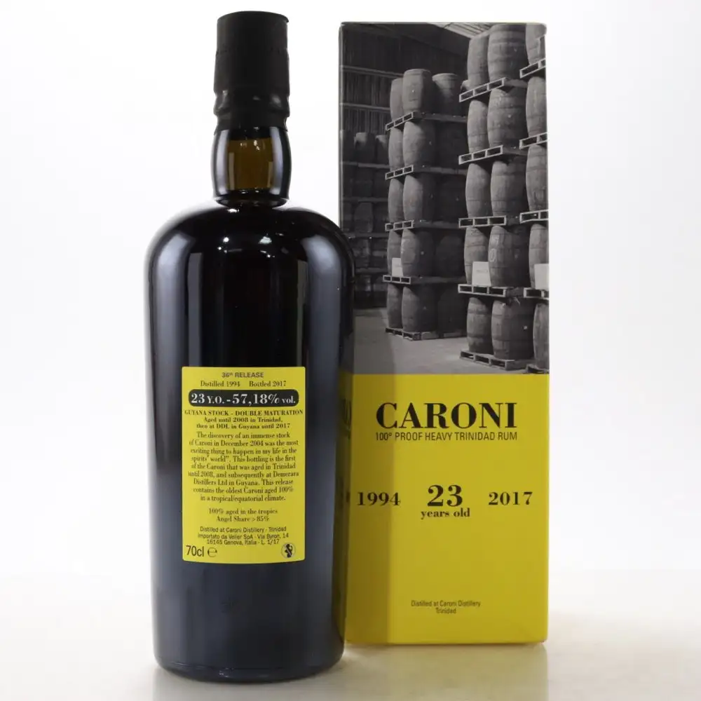Hochauflösendes Bild von Velier Caroni 36th Release Heavy Trinidad Rum Guyana Stock HTR 1994