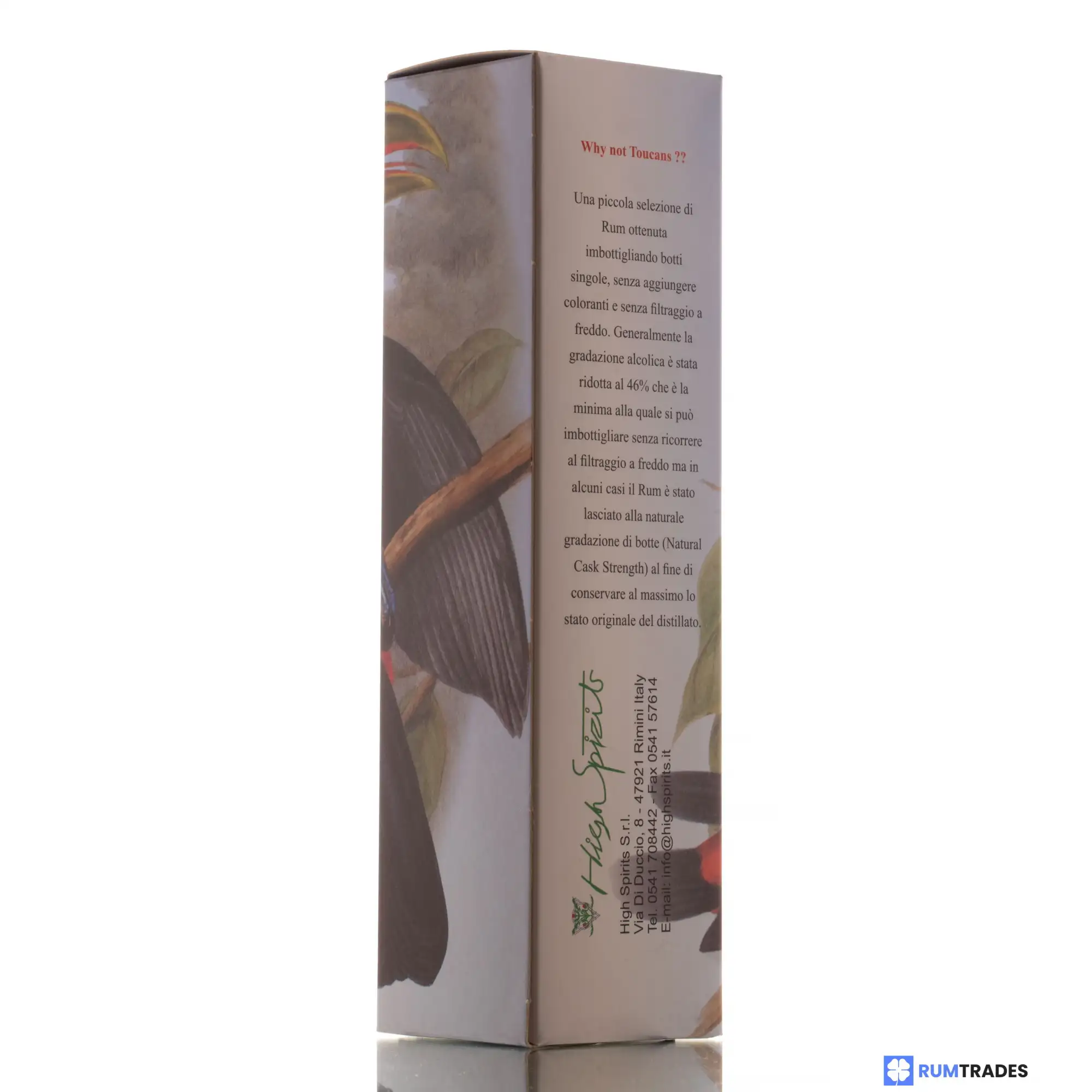 Hochauflösendes Bild von High Spirits Collection Barbados Rum (Why not Toucan?) 2000