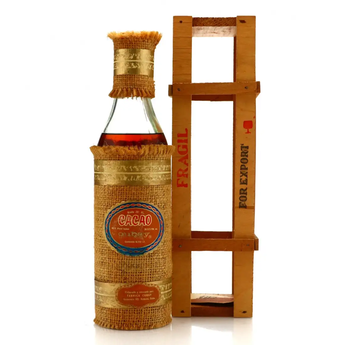 Bottle of Cuba Ron S.A. Ron Cubay Cacao Licor