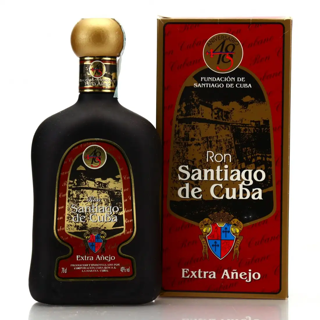 Bottle of Santiago de Cuba Aniversario Extra Añejo (Red Label)