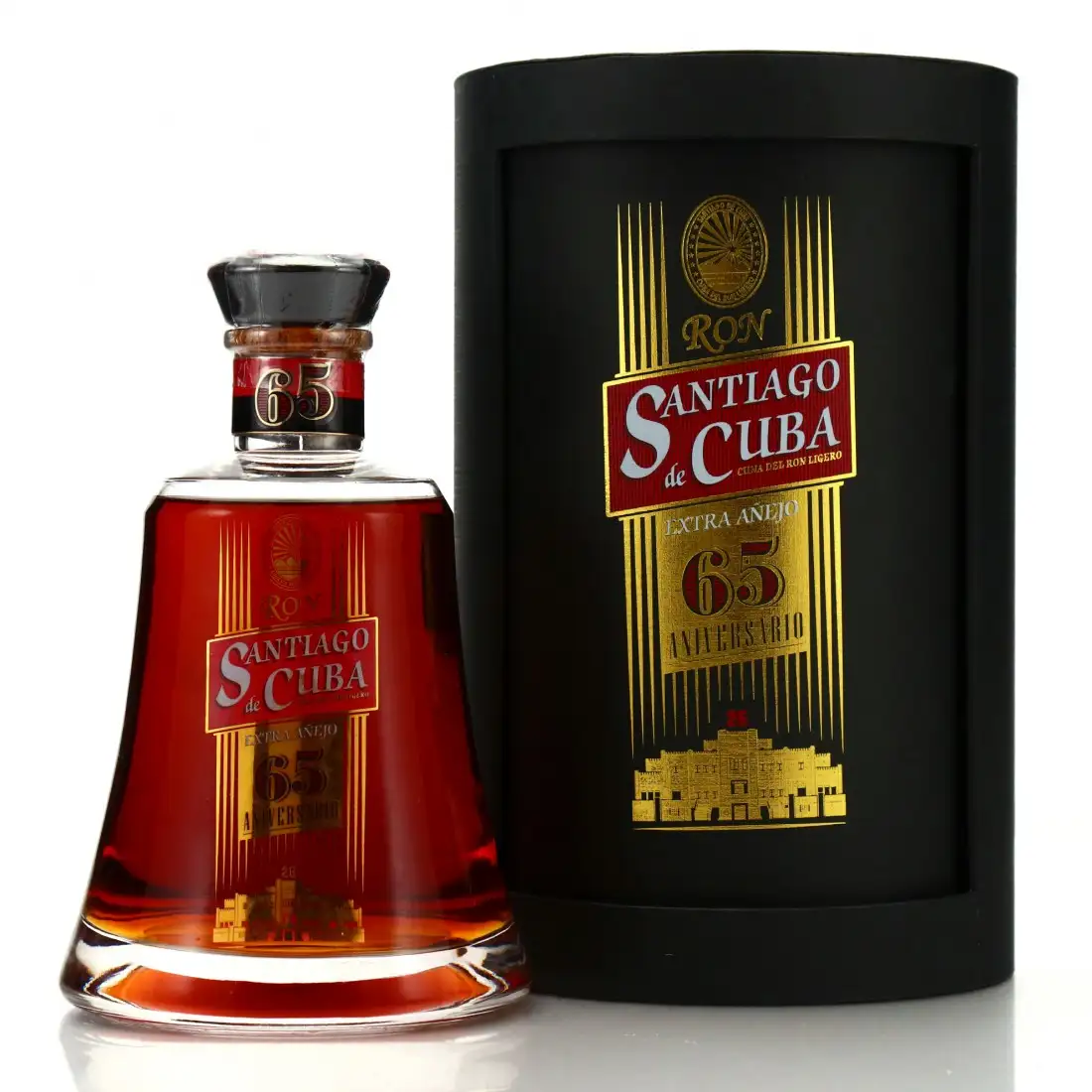 Bottle of Santiago de Cuba Extra Añejo 65th Anniversary