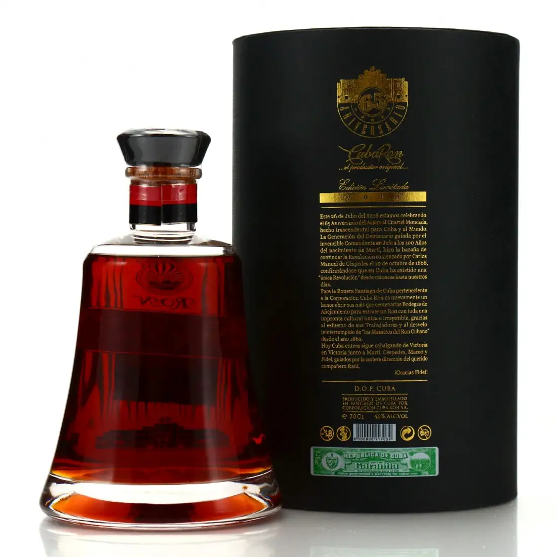 Hochauflösendes Bild von Santiago de Cuba Extra Añejo 65th Anniversary