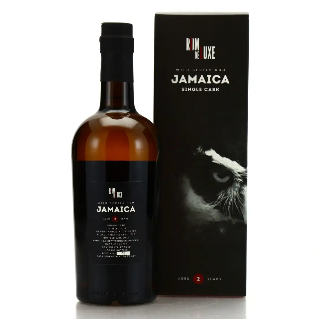 Hochauflösendes Bild von Romdeluxe New Yarmouth Wild Series Rum Jamaica No. 39 NYE/WK 2019