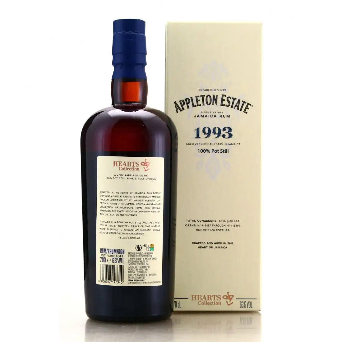 Hochauflösendes Bild von Velier Appleton Hearts Collection - 1993