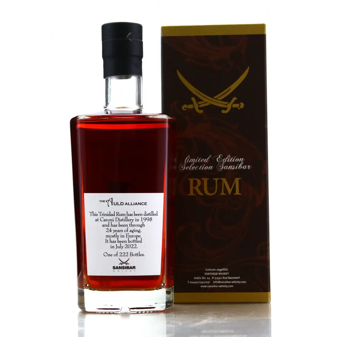 High resolution image of Sansibar Caroni Trinidad Rum (The Auld Alliance) 1998