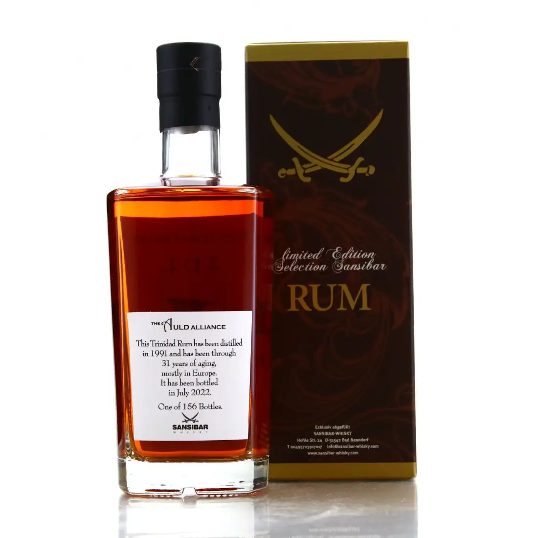 Hochauflösendes Bild von Sansibar T.D.L Trinidad Rum (The Auld Alliance) 1991