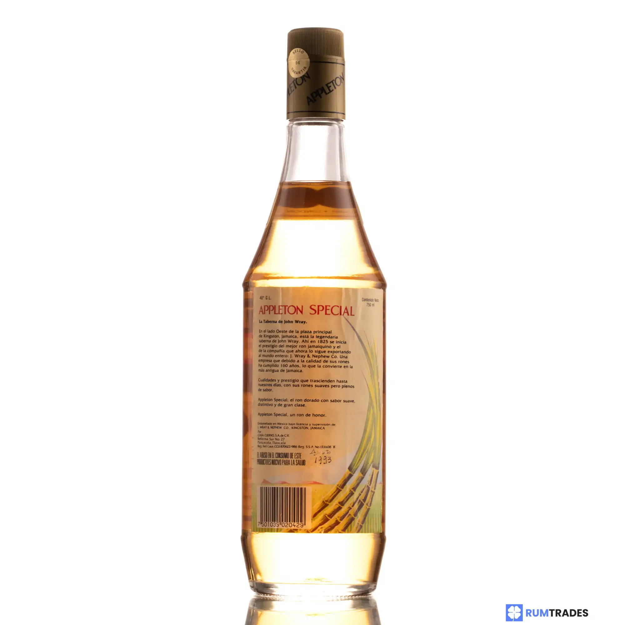High resolution image of J. Wray &amp; Nephew LTD. Appleton Jamaica Rum Special