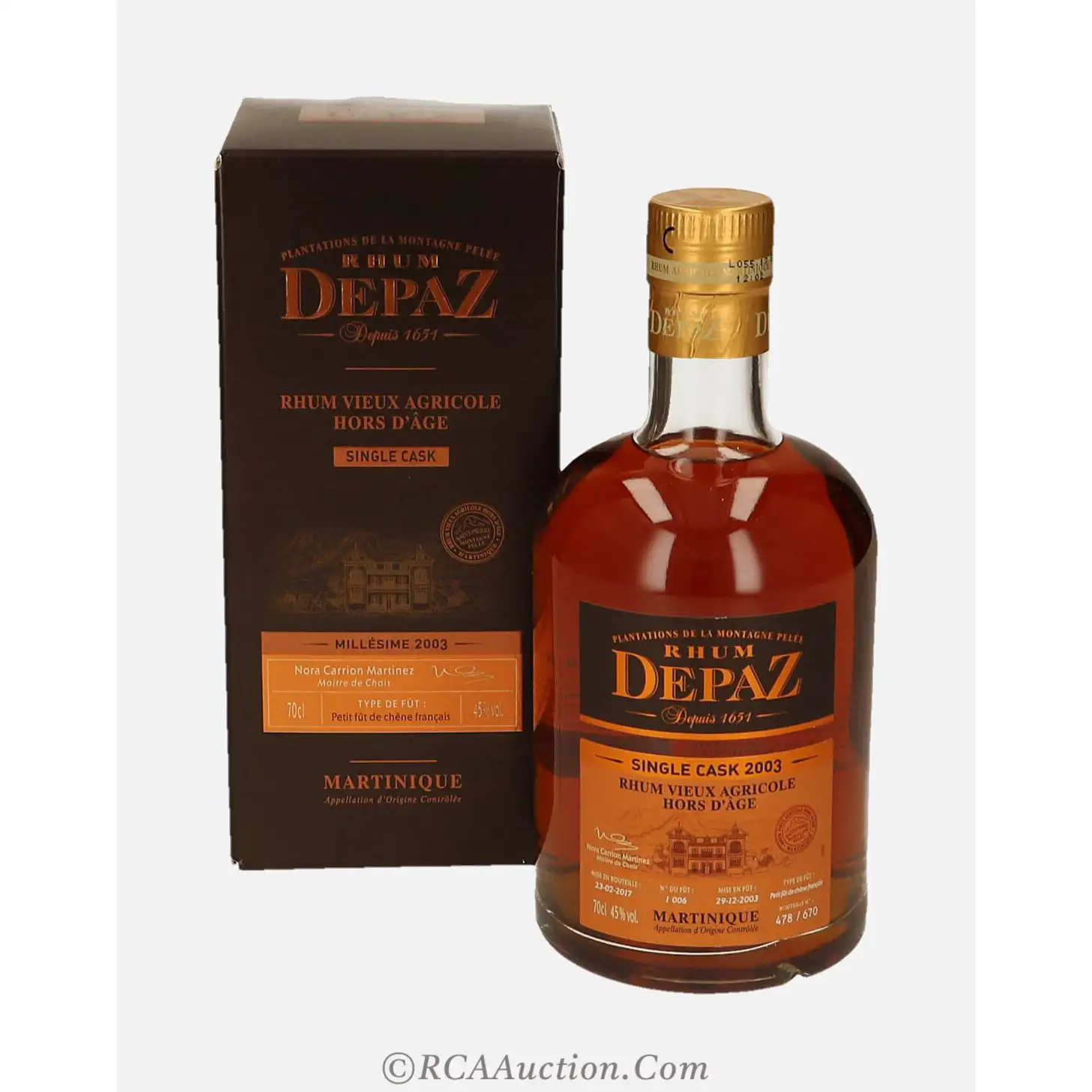 Hochauflösendes Bild von Depaz Single Cask 2003