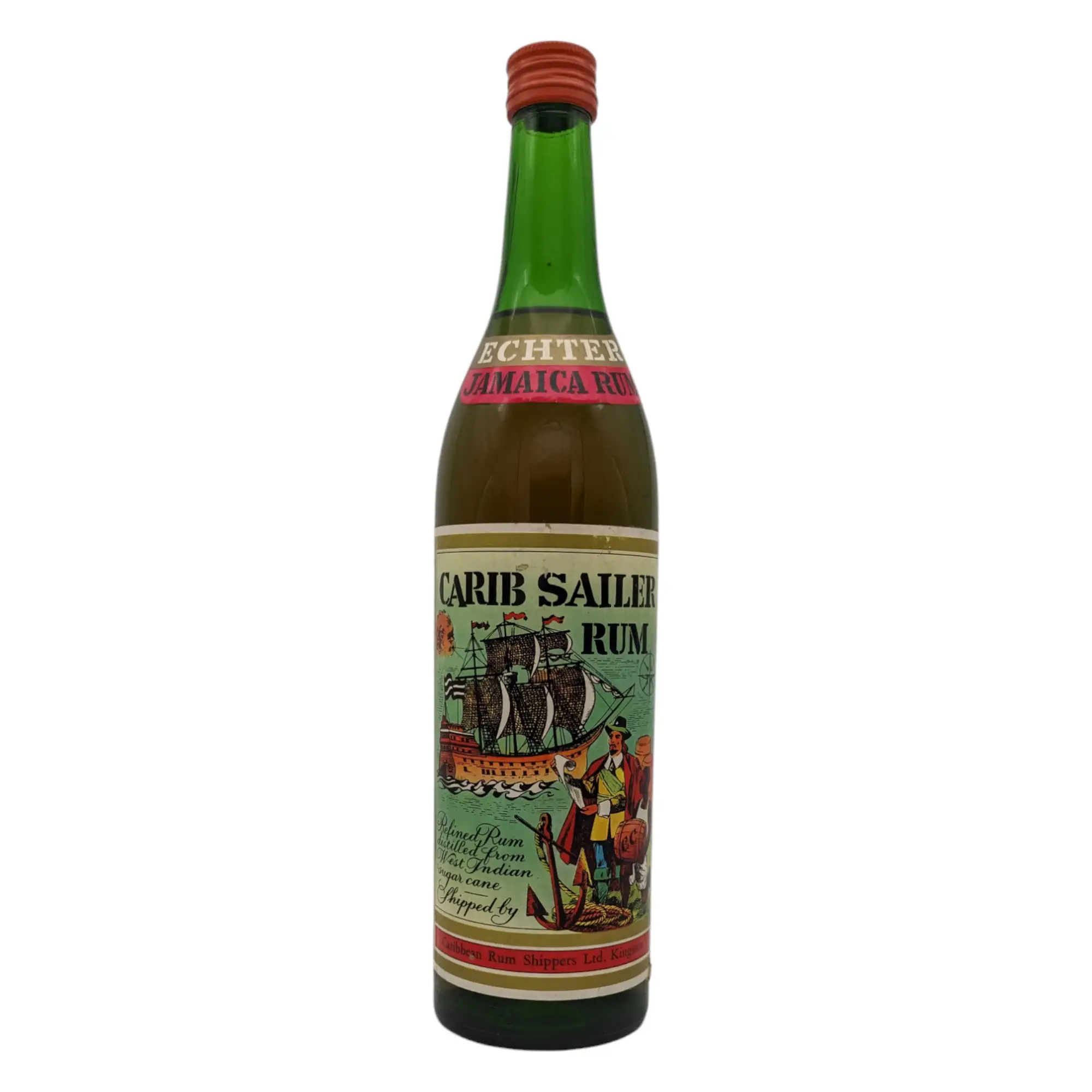 Bottle of Carribean Rum Shippers Ltd. Kingston Carib Sailer Rum