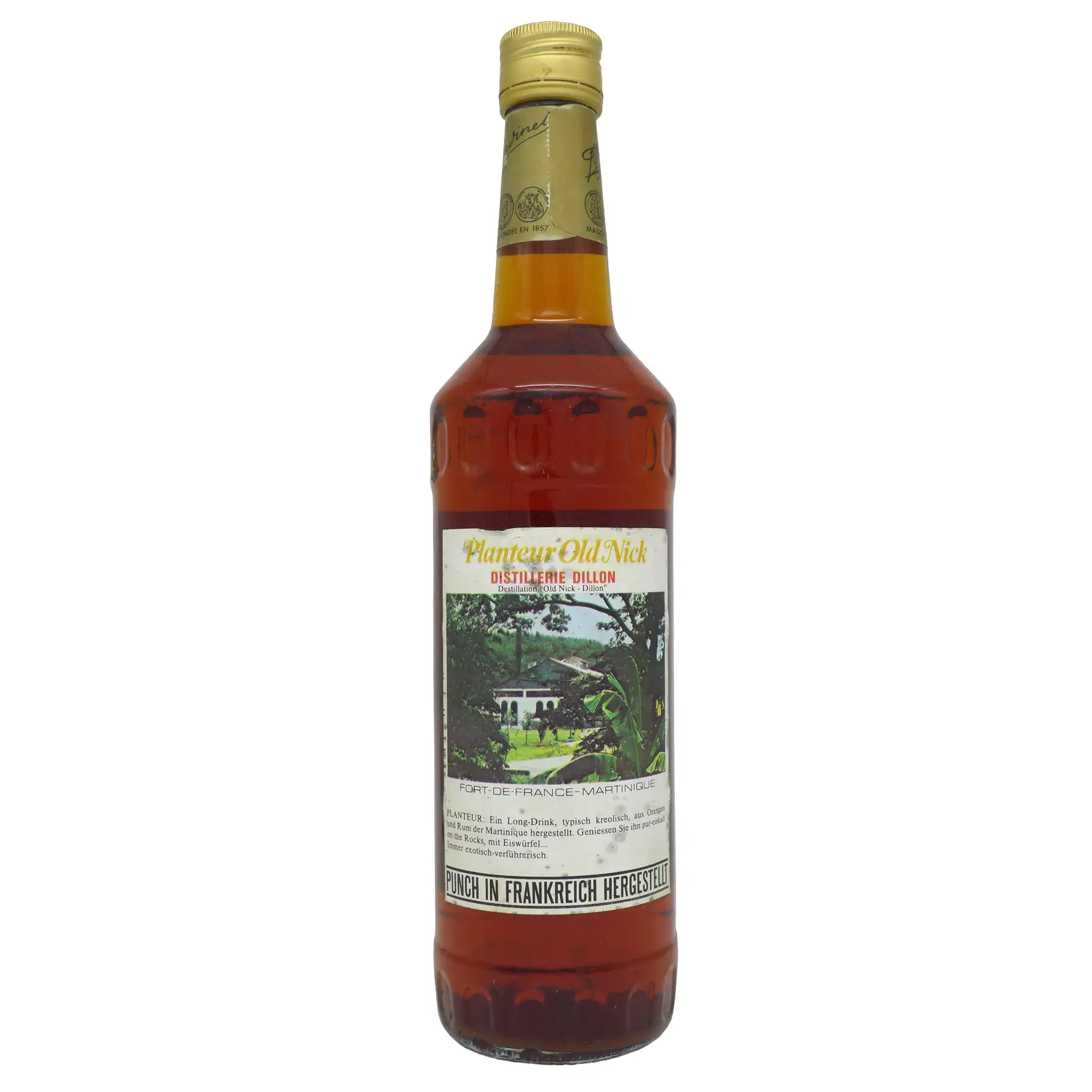 Hochauflösendes Bild von Bardinet Dillon Old Nick Punch Planteur