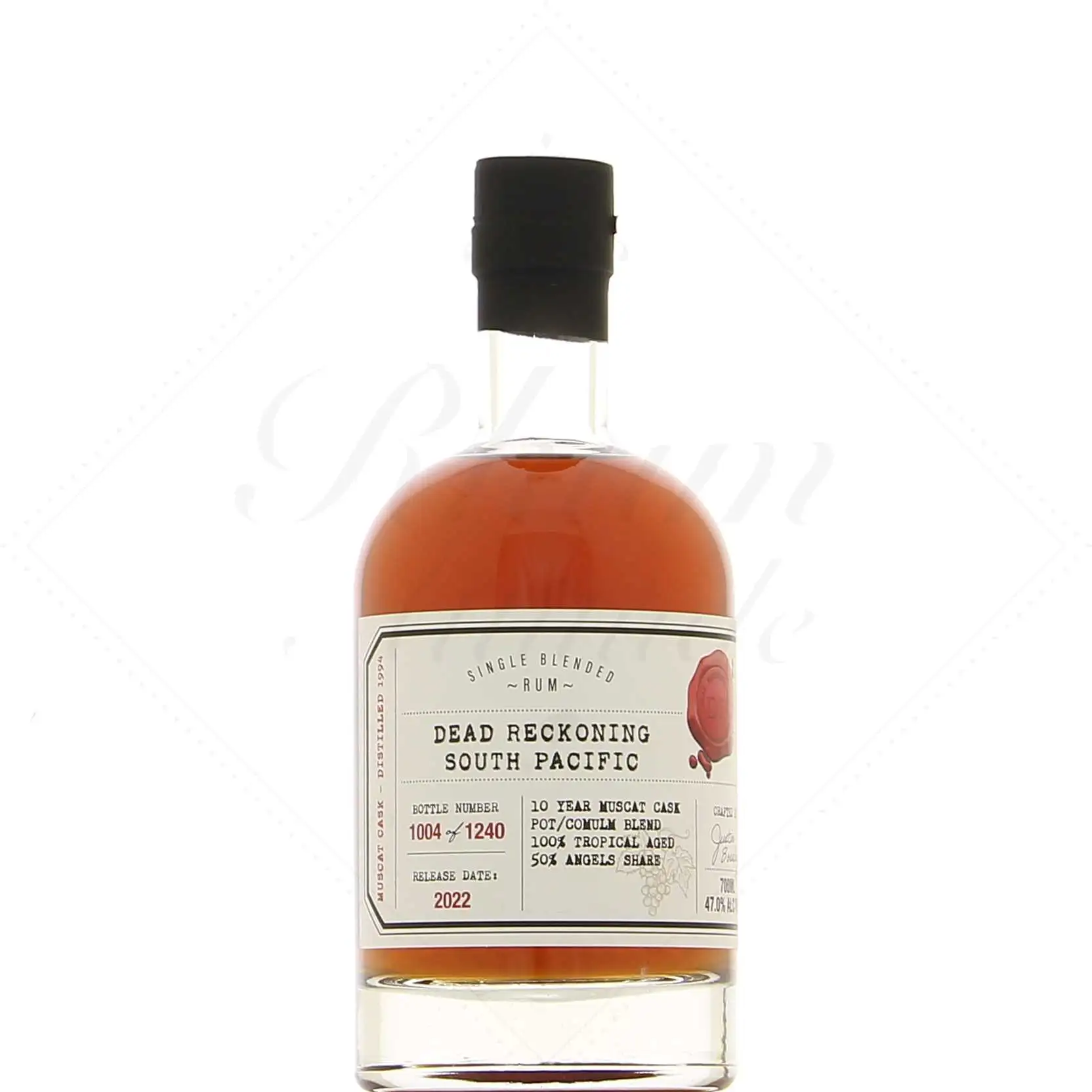 Bottle of Dead Reckoning Rum South Pacific Dead Reckoning Rum Moscatel Cask 2022