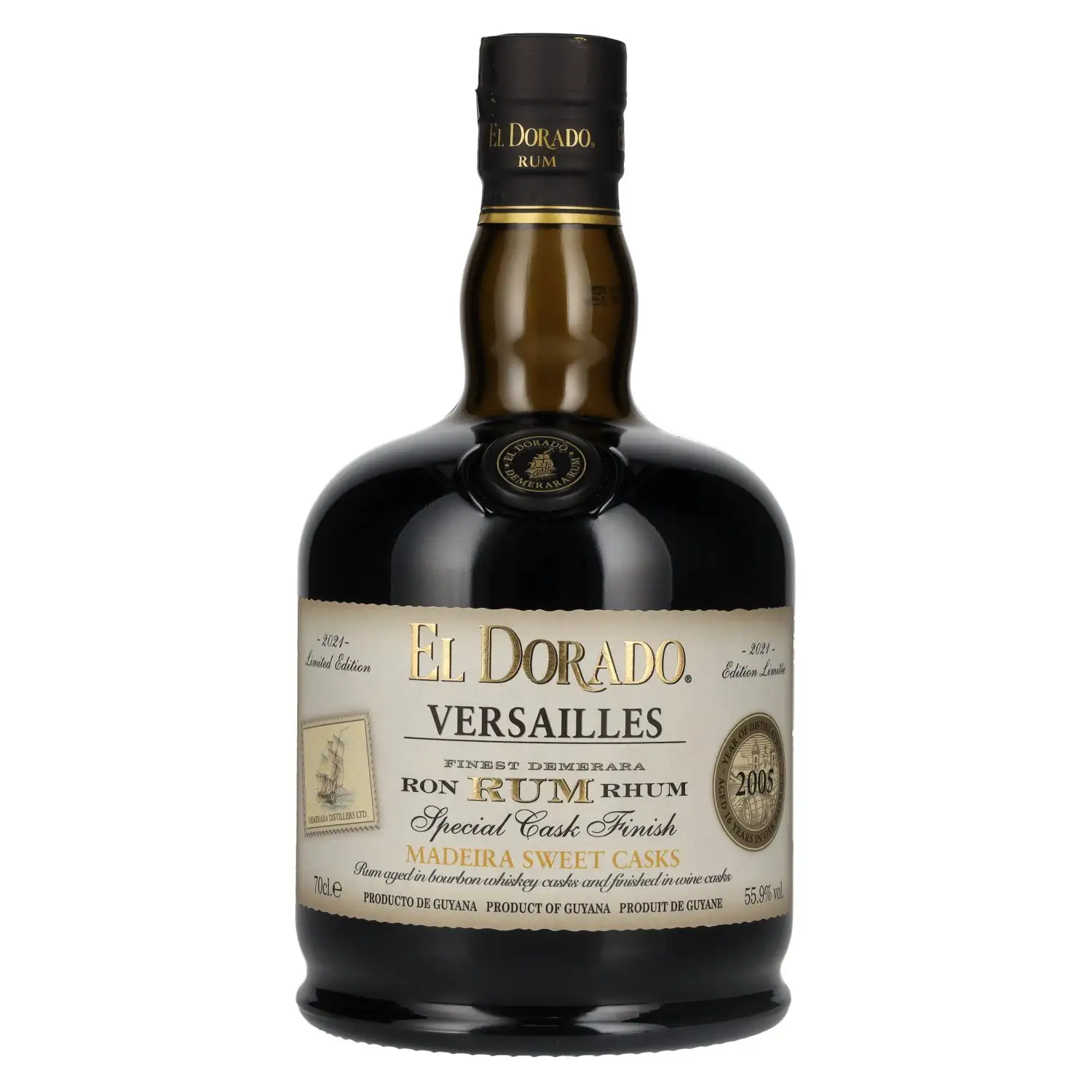 Bottle of Versailles El Dorado Special Cask Finish Madeira Sweet Casks 2005