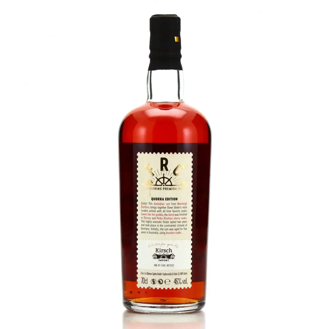Hochauflösendes Bild von Beenleigh Flensburg Rum Company Quokka Edition (Australian Small Batch Rum)