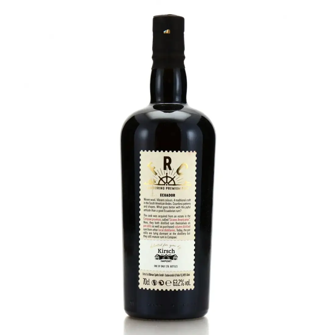 Hochauflösendes Bild von Licores Americano Estate Flensburg Rum Company Ecuador 2018