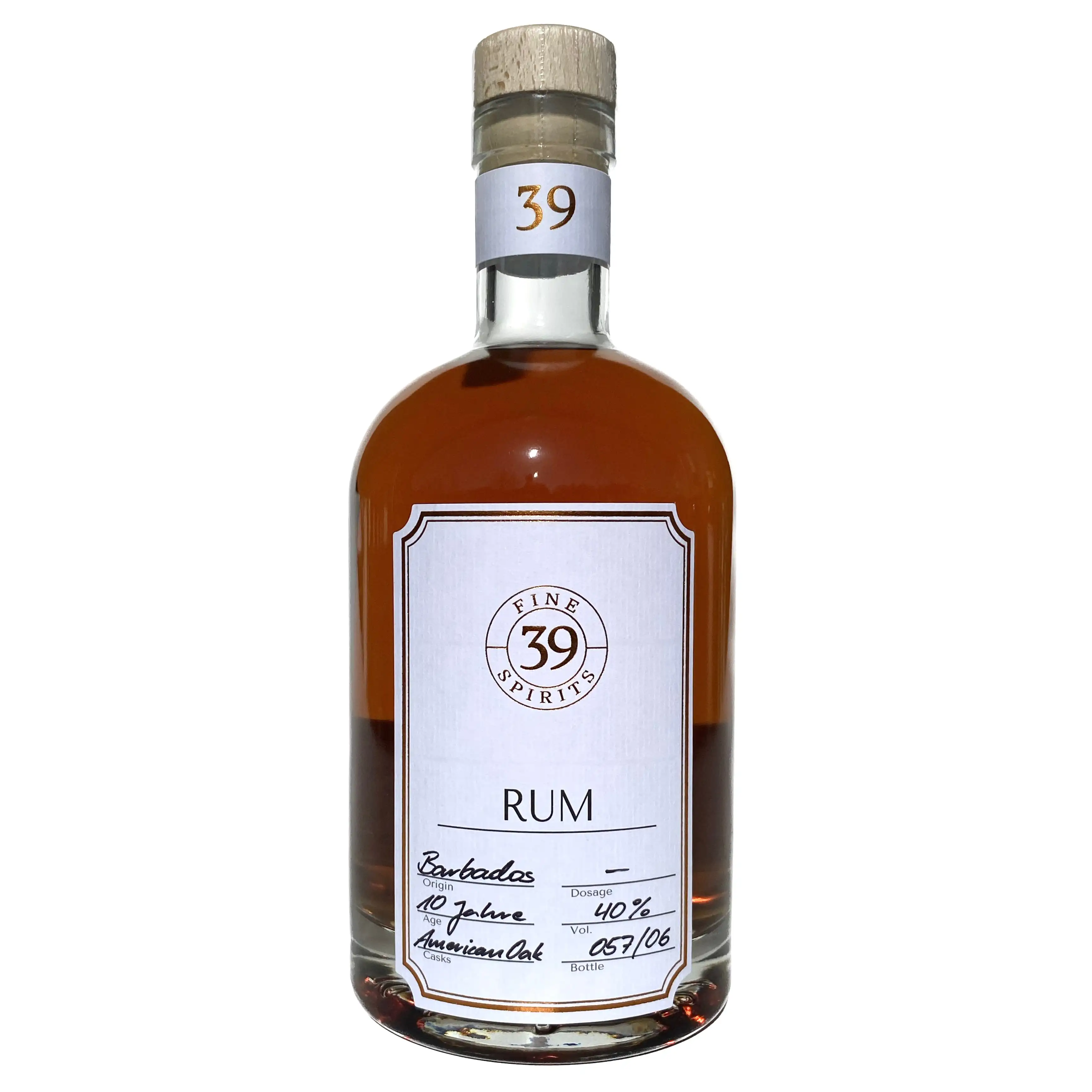 Bottle of 39 Fine Spirits RUM (ohne Dosage)