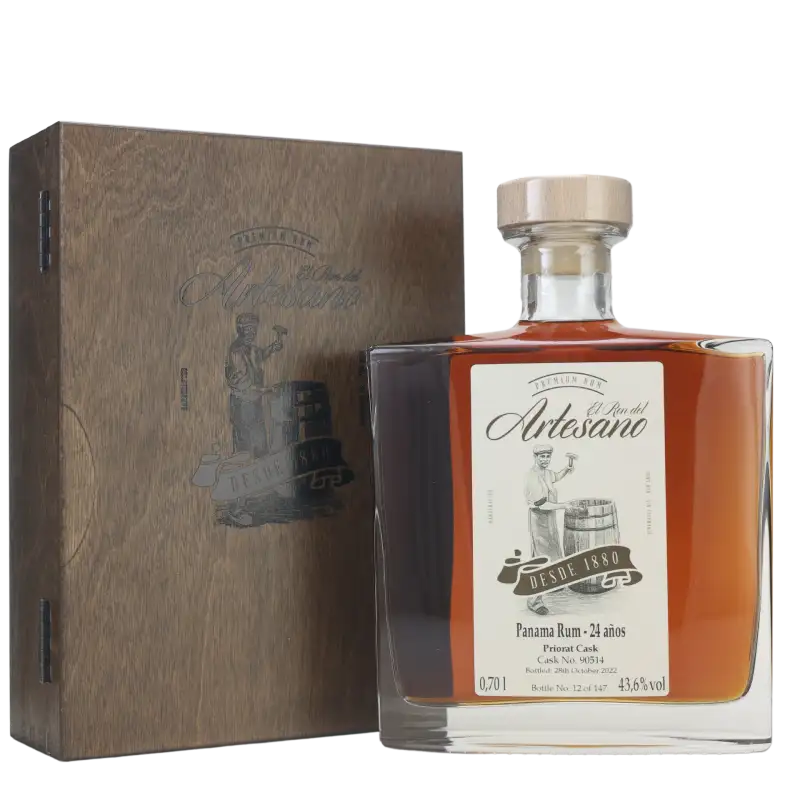 Hochauflösendes Bild von El Ron del Artesano Panama Rum - 24 años Priorat Cask 1998