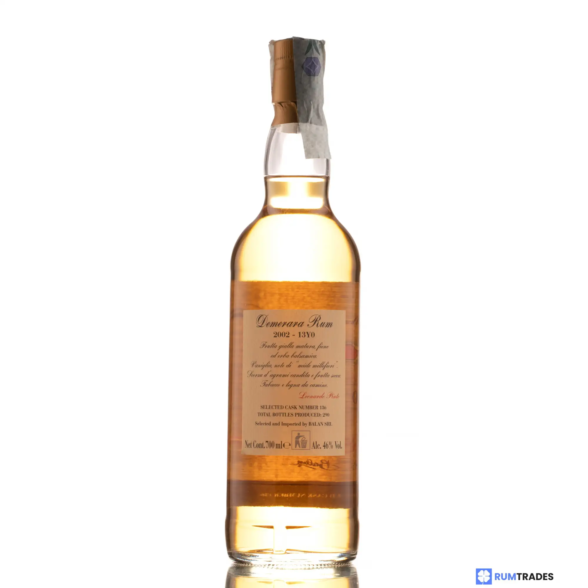 Hochauflösendes Bild von Balan Diamond Family Selection Demerara Rum 2002