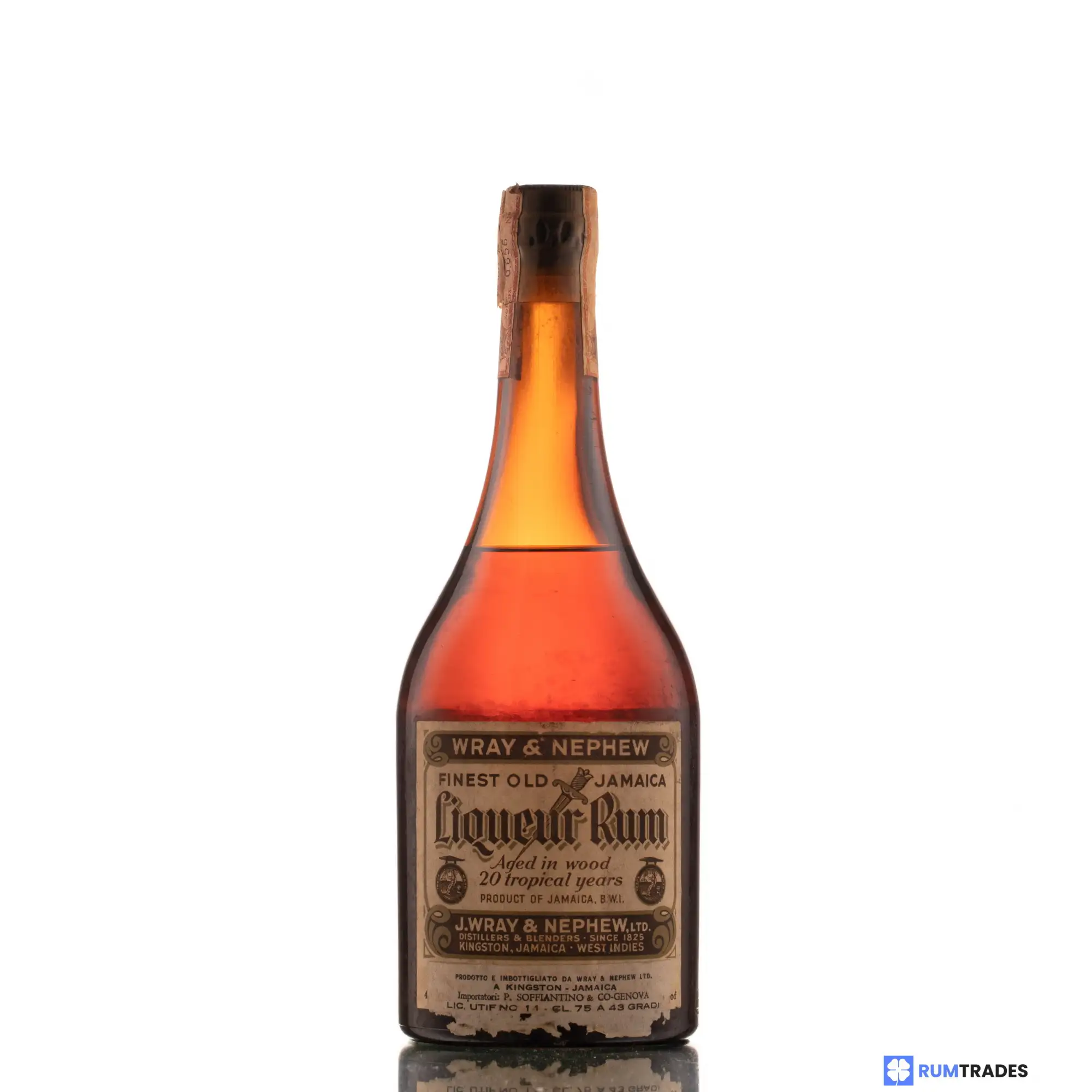 Bottle of J. Wray & Nephew LTD. Liqueur Rum (Finest Old Jamaica)