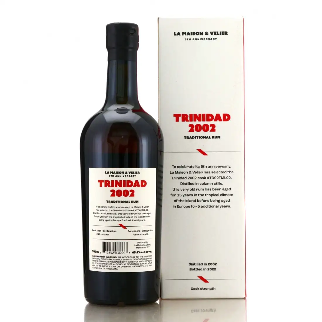 Hochauflösendes Bild von La Maison Du Whisky T.D.L Rum Trinidad (Flag Series) 2002