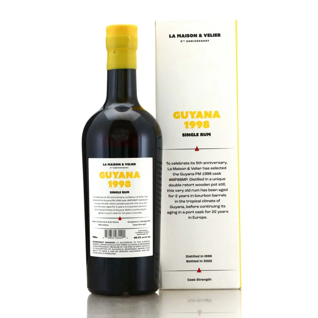 Hochauflösendes Bild von La Maison & Velier Port Mourant Rum Guyana (Flag Series) 1998