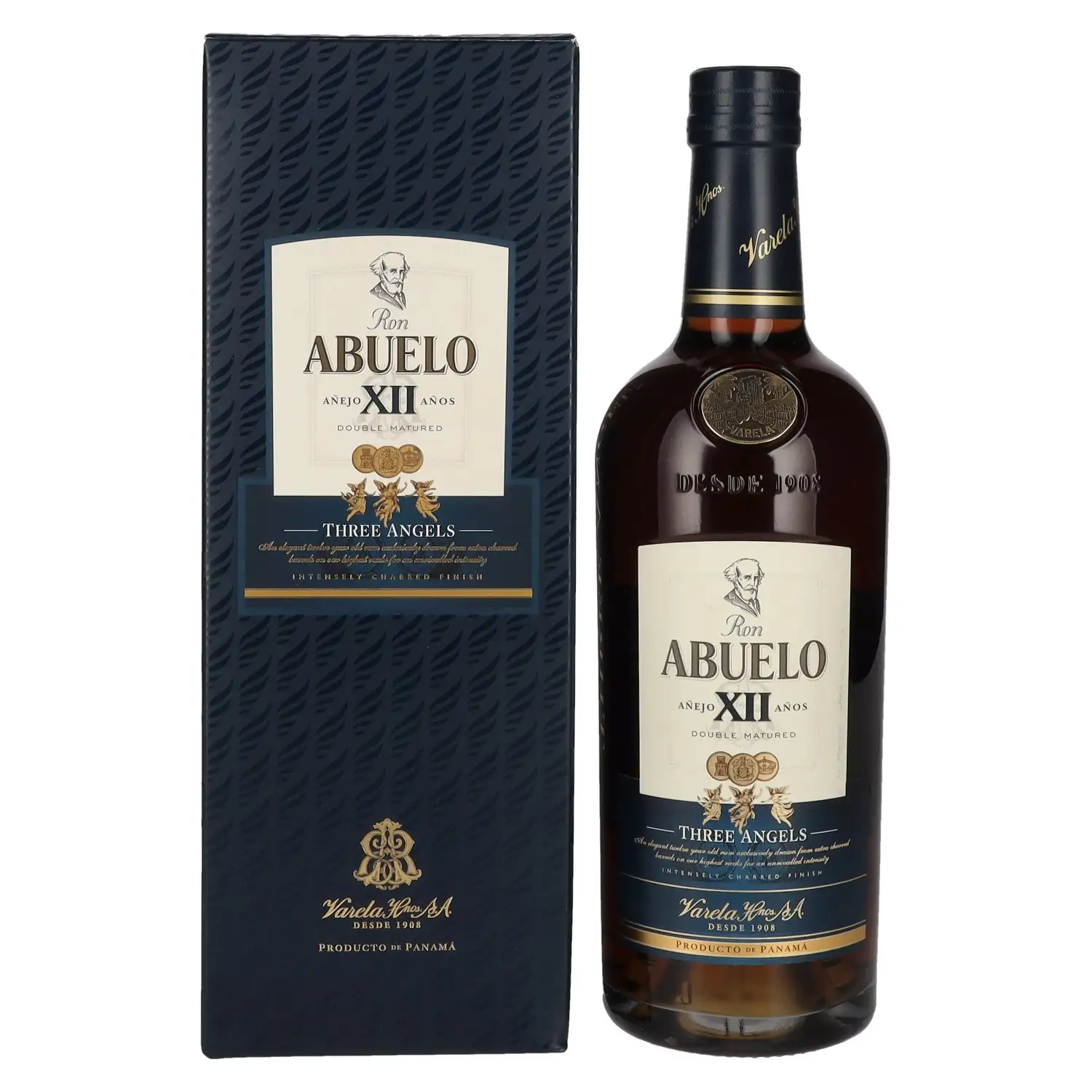 Bottle of Ron Abuelo Añejo XII Años (Three Angels)