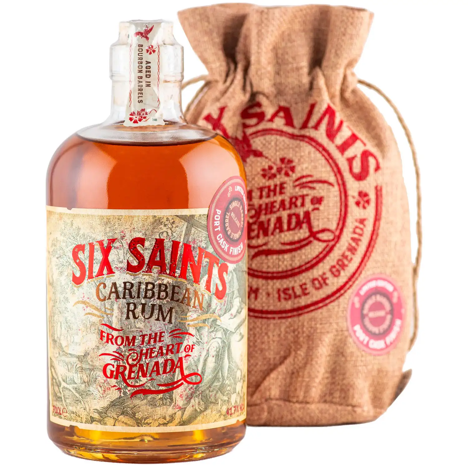 Bottle of Grenada Distillers Six Saints Hot & Spicy Tobasco Cask Finish