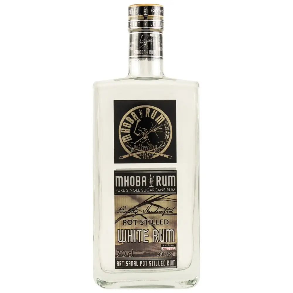 Bottle of MHOBA Pot Stilled White Rum 2019