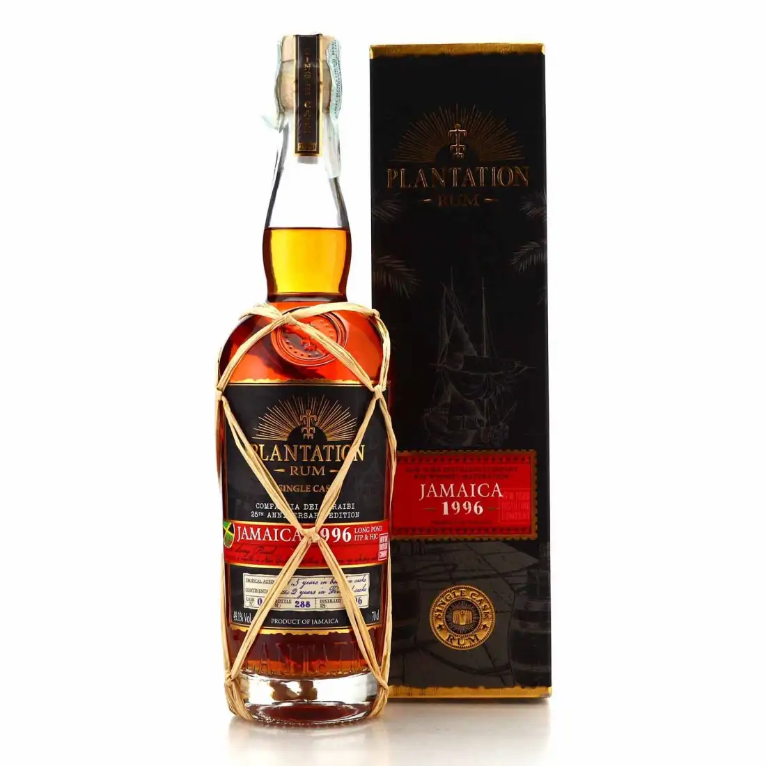 Bottle of Long Pond Plantation Jamaica Finish Rye Whiskey (Compagnia dei Caraibi) ITP - HJC 1996