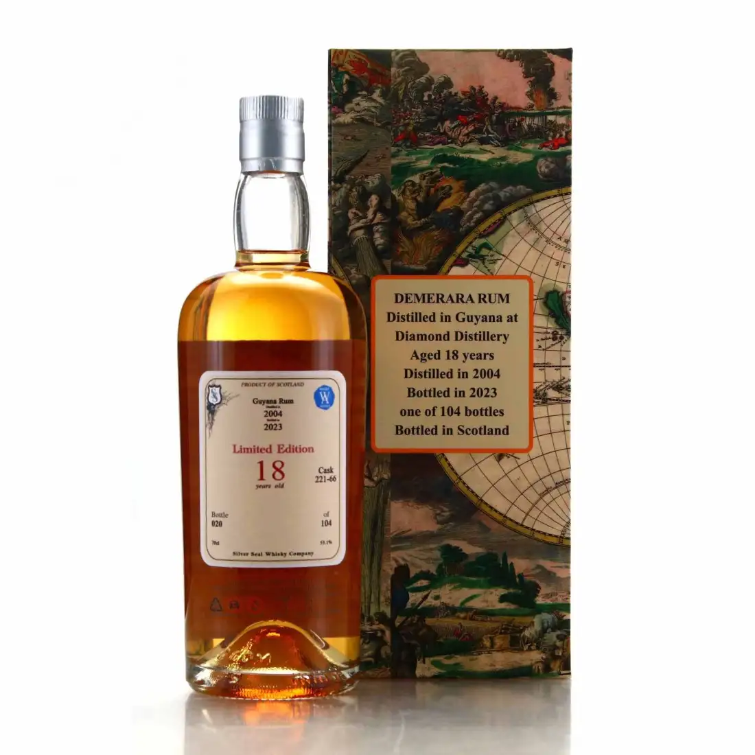 High resolution image of Silver Seal Diamond Demerara Rum 2004