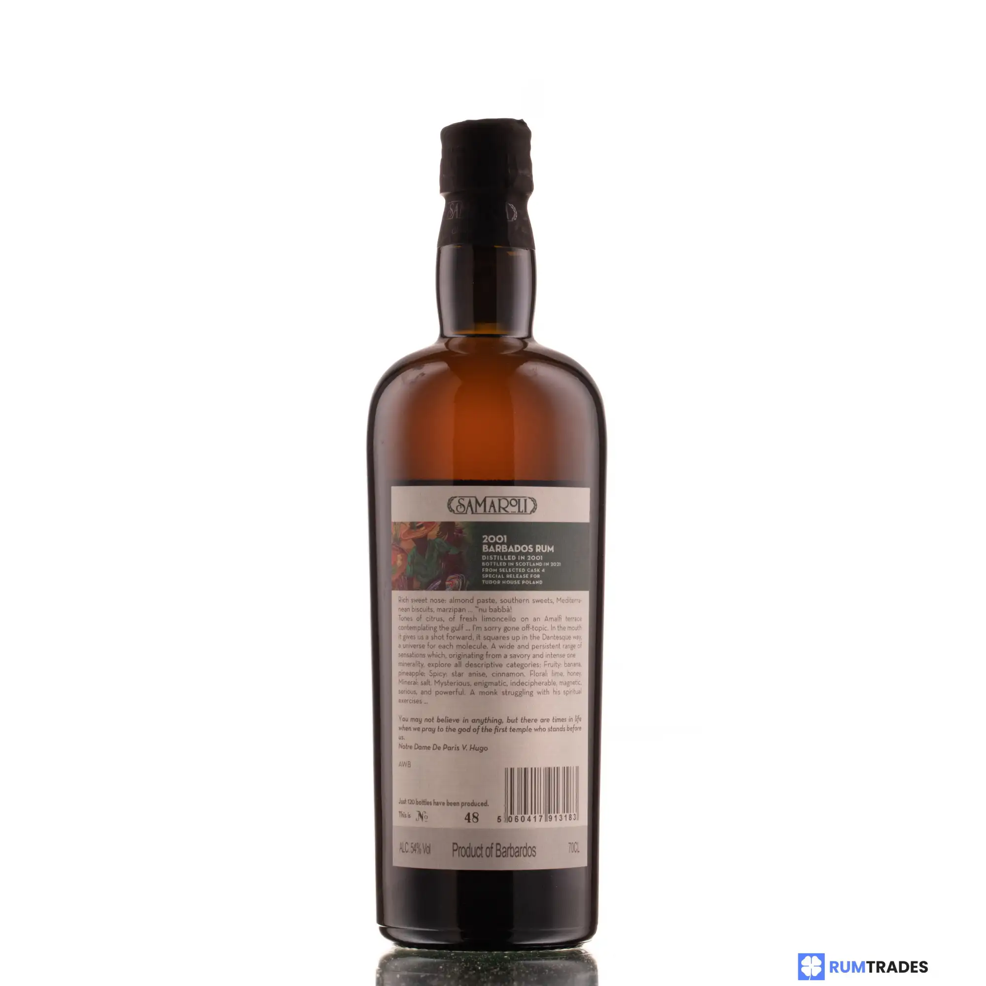 Hochauflösendes Bild von Samaroli Barbados Rum (Tudor House Poland) 2001