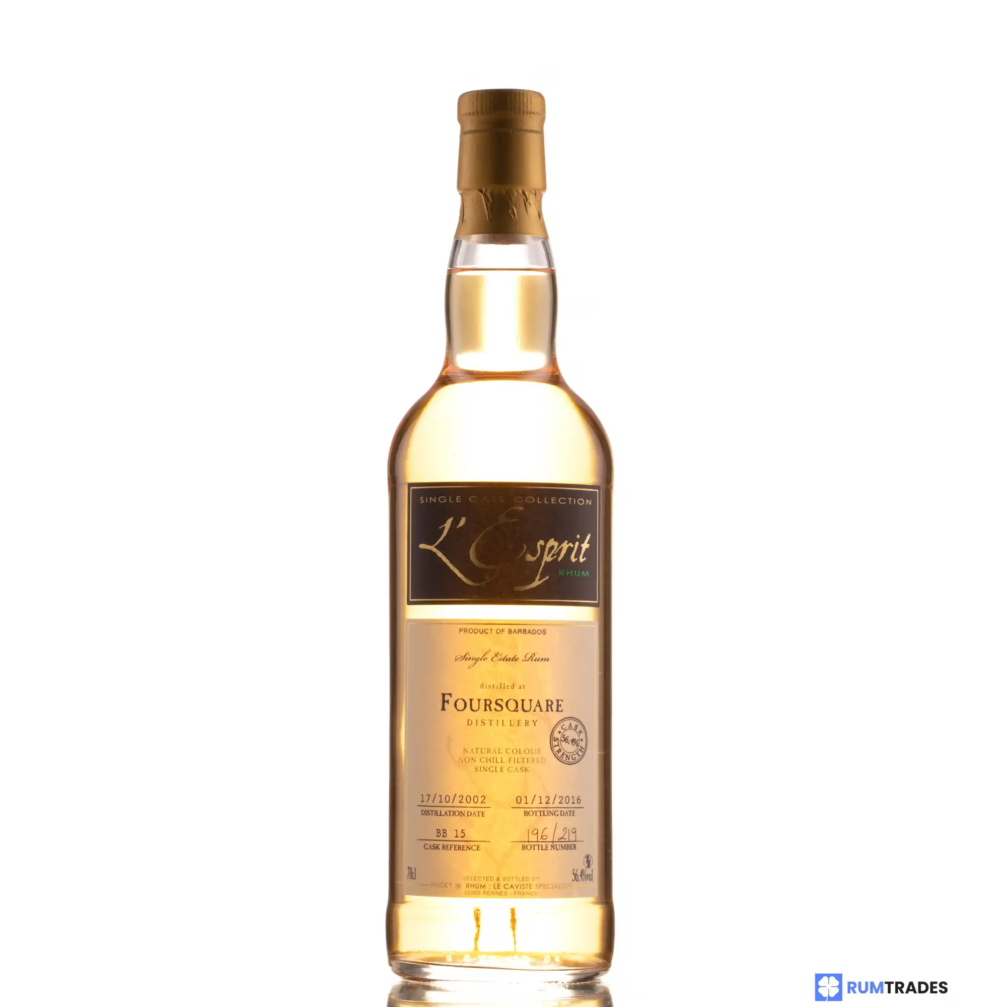 Hochauflösendes Bild von Whisky & Rhum Foursquare L‘Esprit 2002