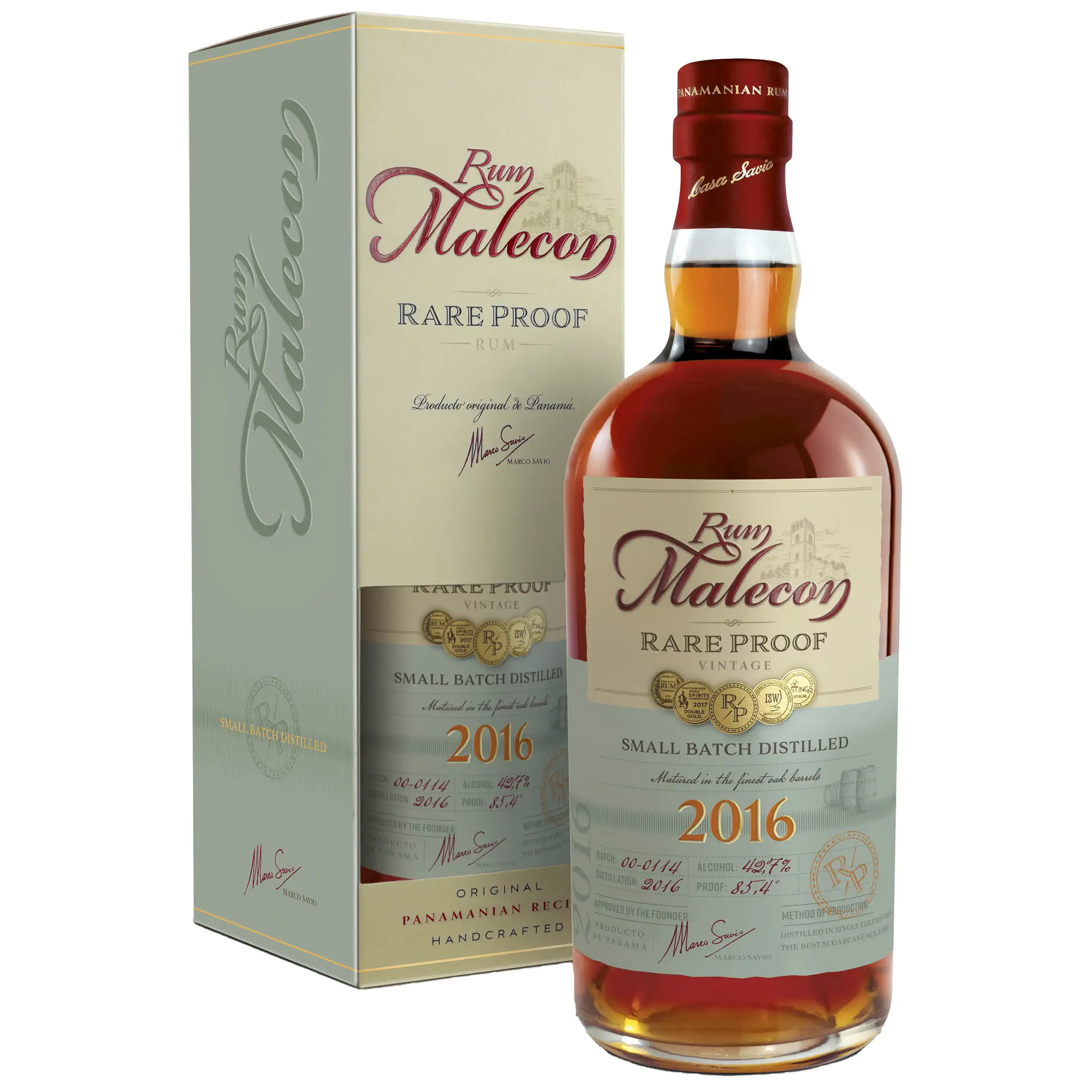 Bottle of Malecon Rare Proof Small Batch 2016