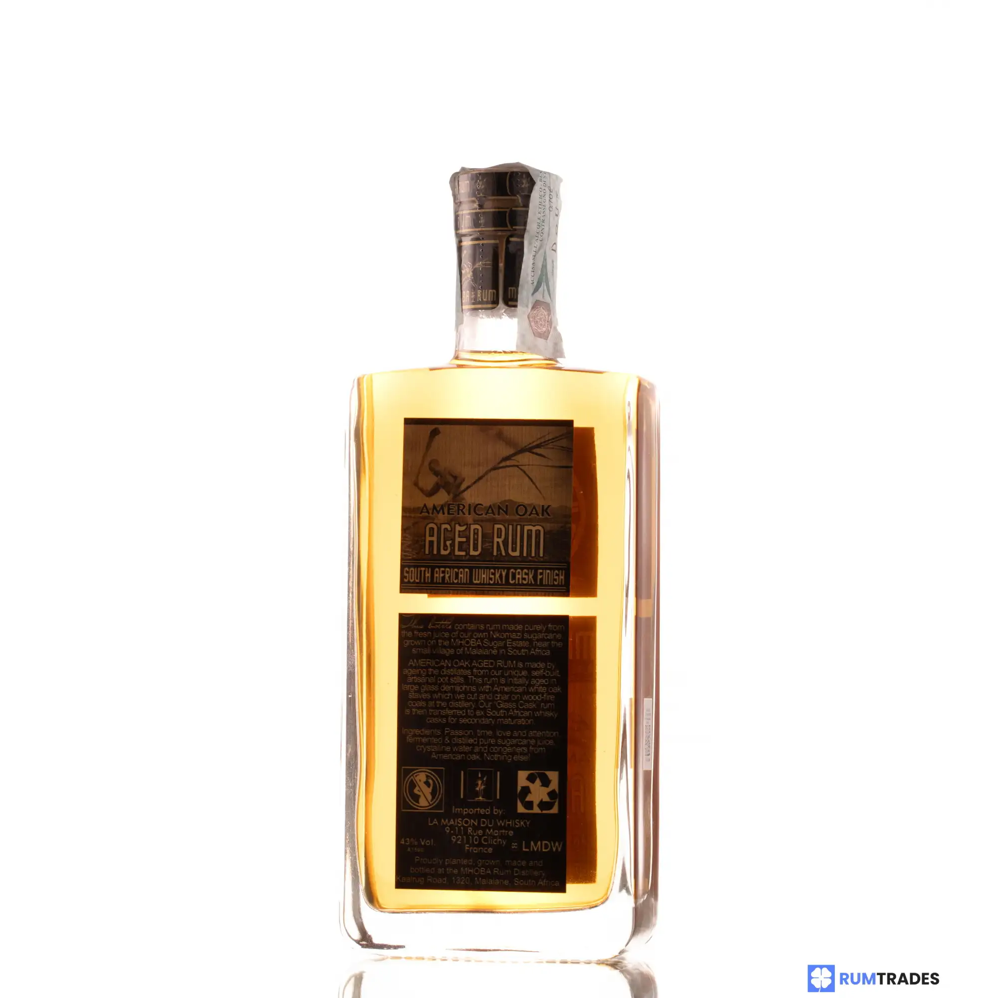 Hochauflösendes Bild von MHOBA American Oak Aged Rum 2022