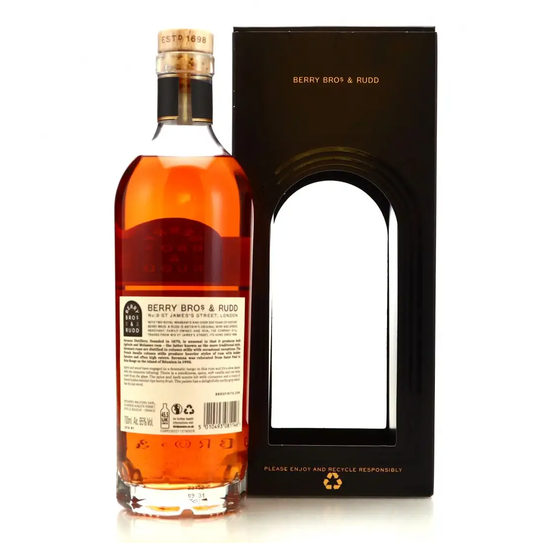 Hochauflösendes Bild von Berry Bros &amp; Rudd Savanna Réunion Rum (Bottled for Kirsch) 2016