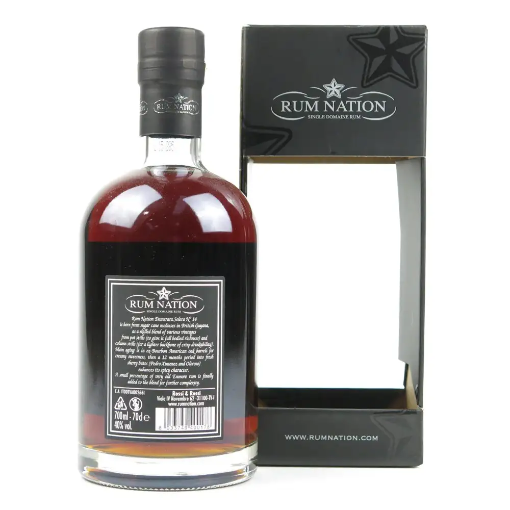 High resolution image of Rum Nation DDL Demerara Rum Solera No. 14 2015