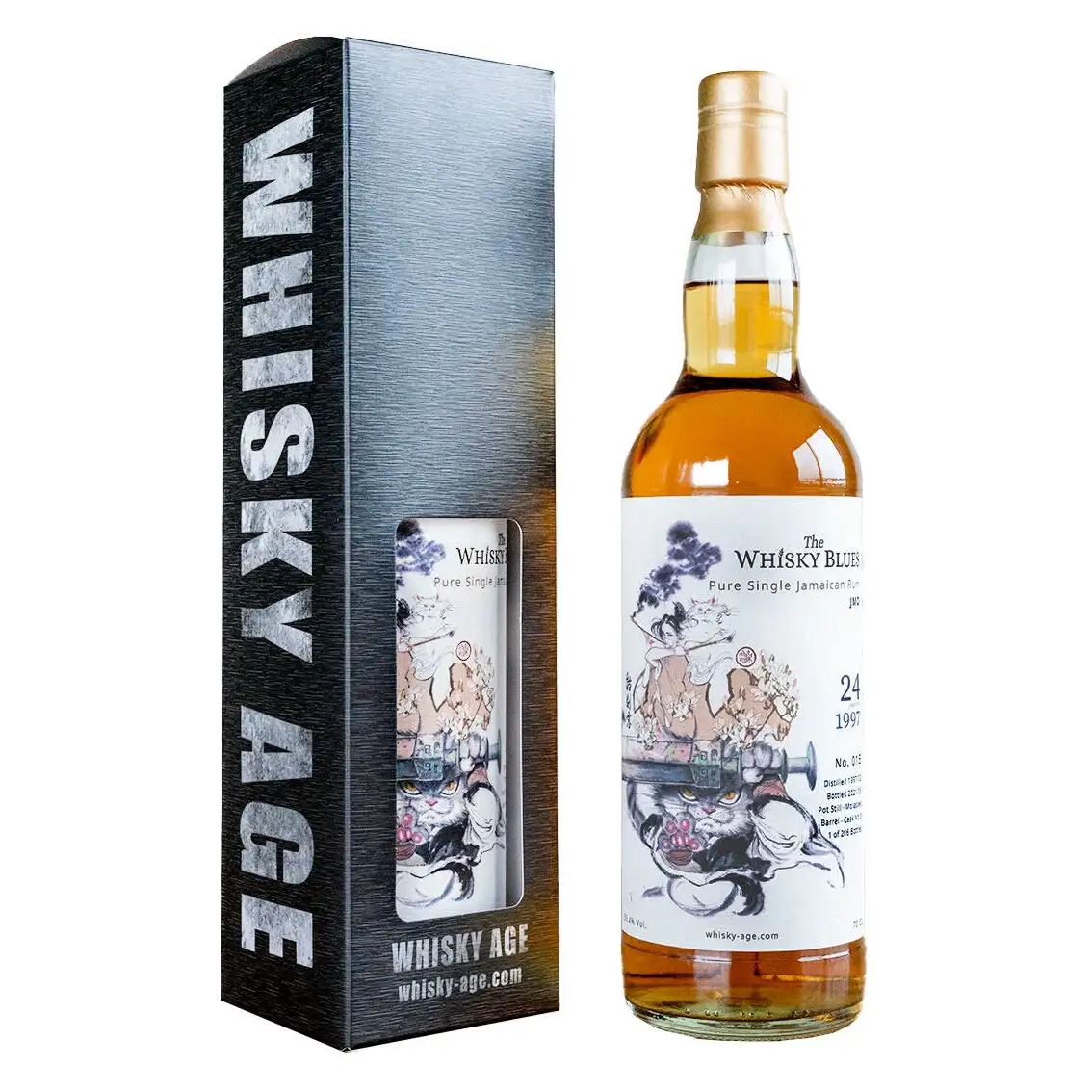 Bottle of Whisky AGE Hampden The Whisky Blues Pure Single Jamaican Rum JMD 1997