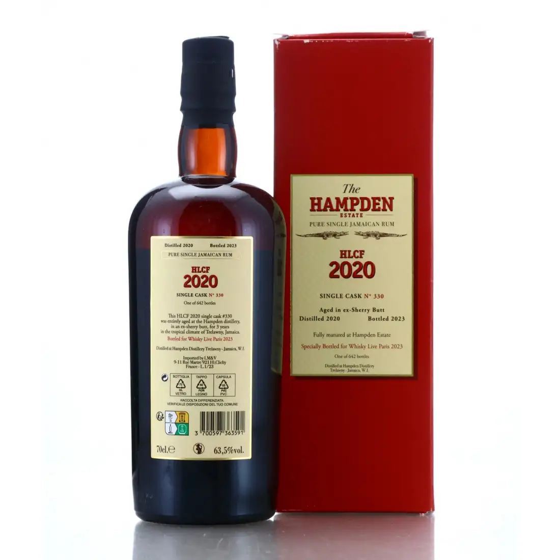 Hochauflösendes Bild von Velier Hampden Specially Bottled for Whisky Live Paris 2023 HLCF 2020