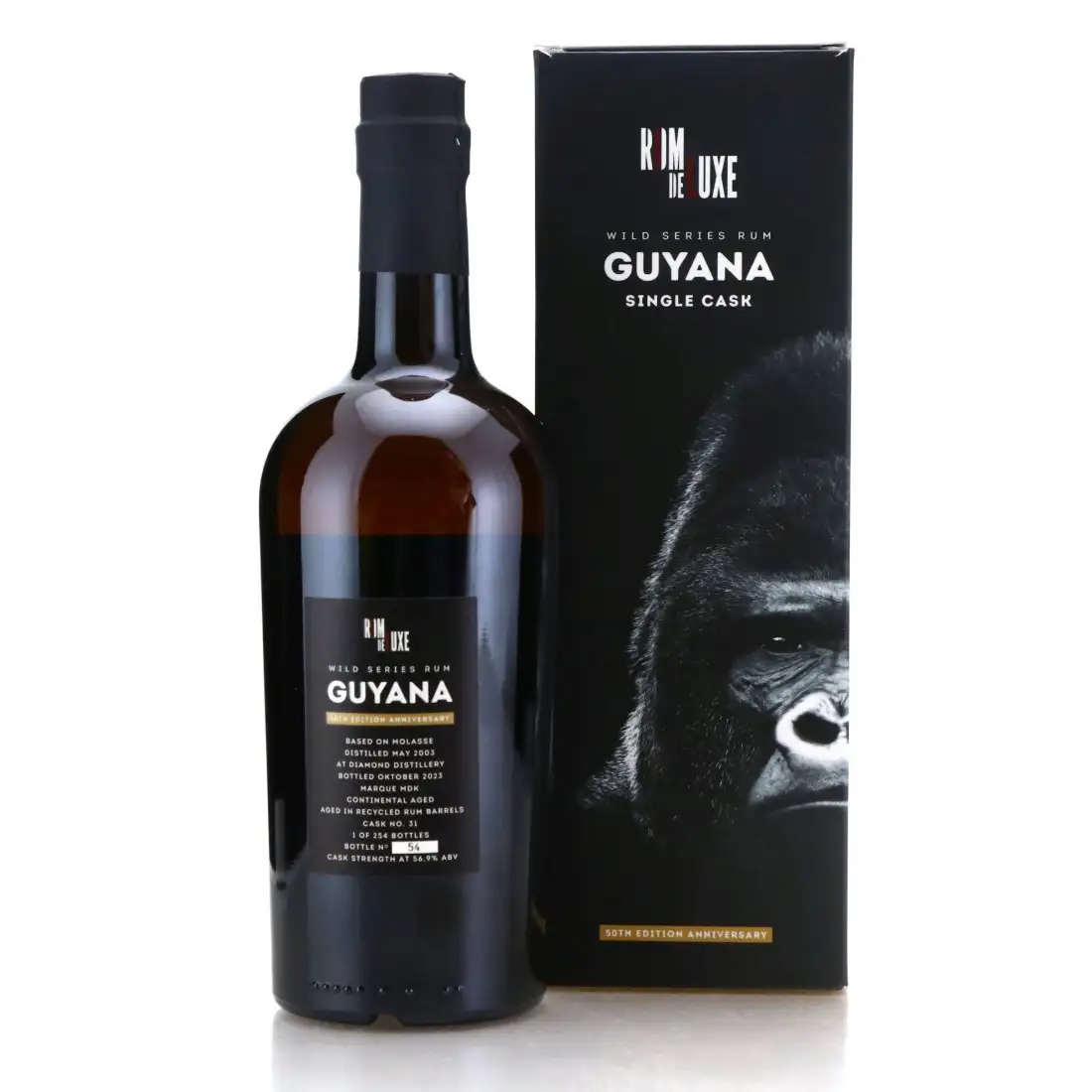 Hochauflösendes Bild von Romdeluxe Diamond Wild Series Rum No. 50 Anniversary Edition MDK 2003