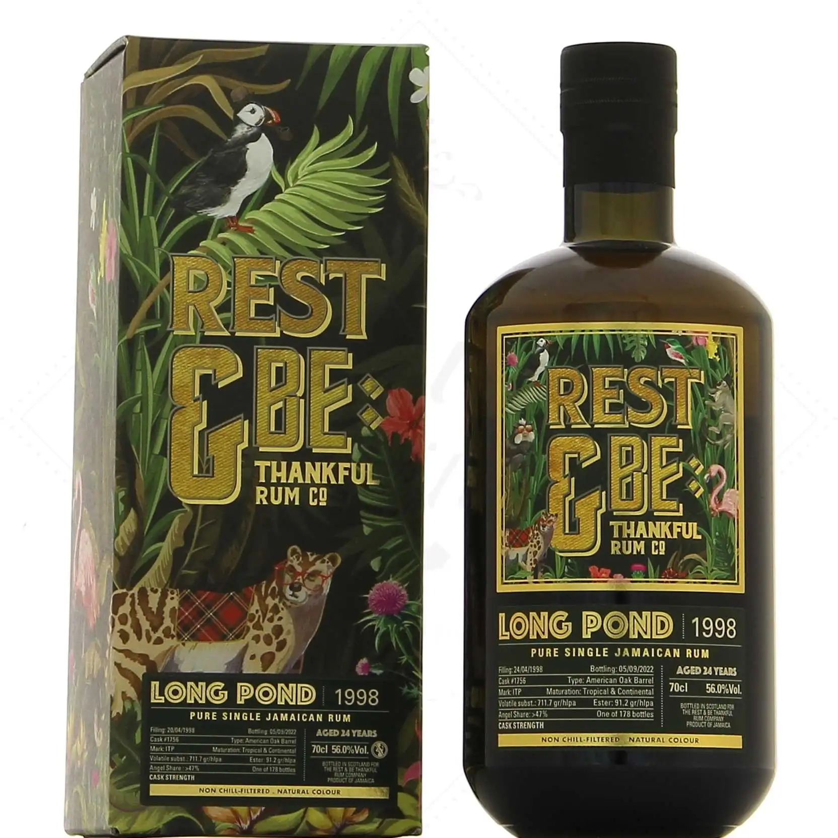 Bottle of Rest & Be Thankful Long Pond Pure Single Jamaican Rum (LMDW) ITP 1998