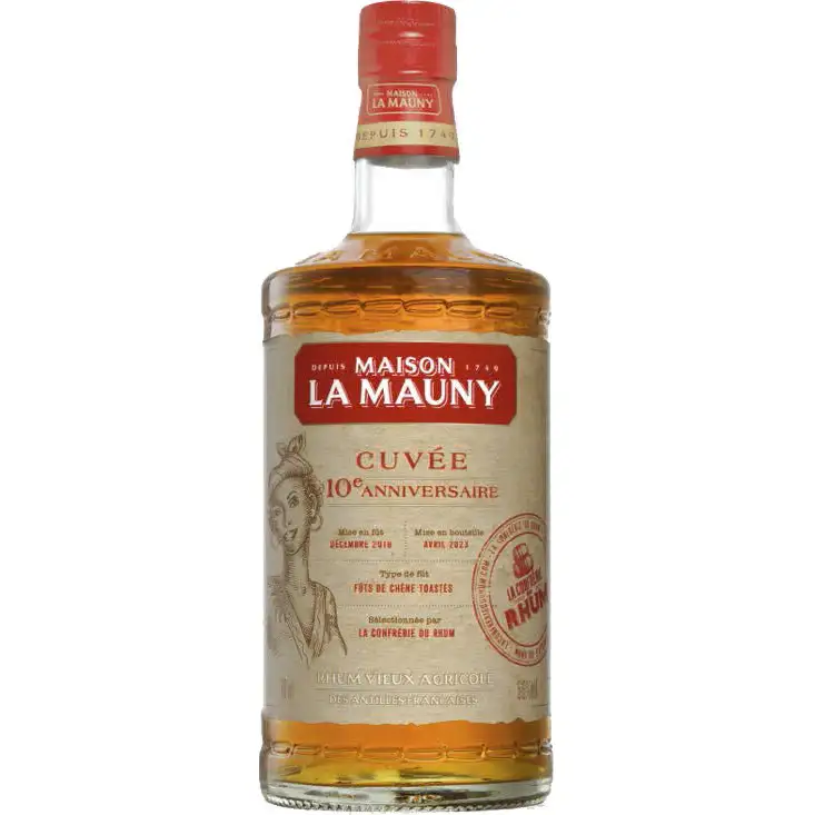 Bottle of La Confrérie du Rhum Maison La Mauny Cuvée 10ème Anniversaire 2018