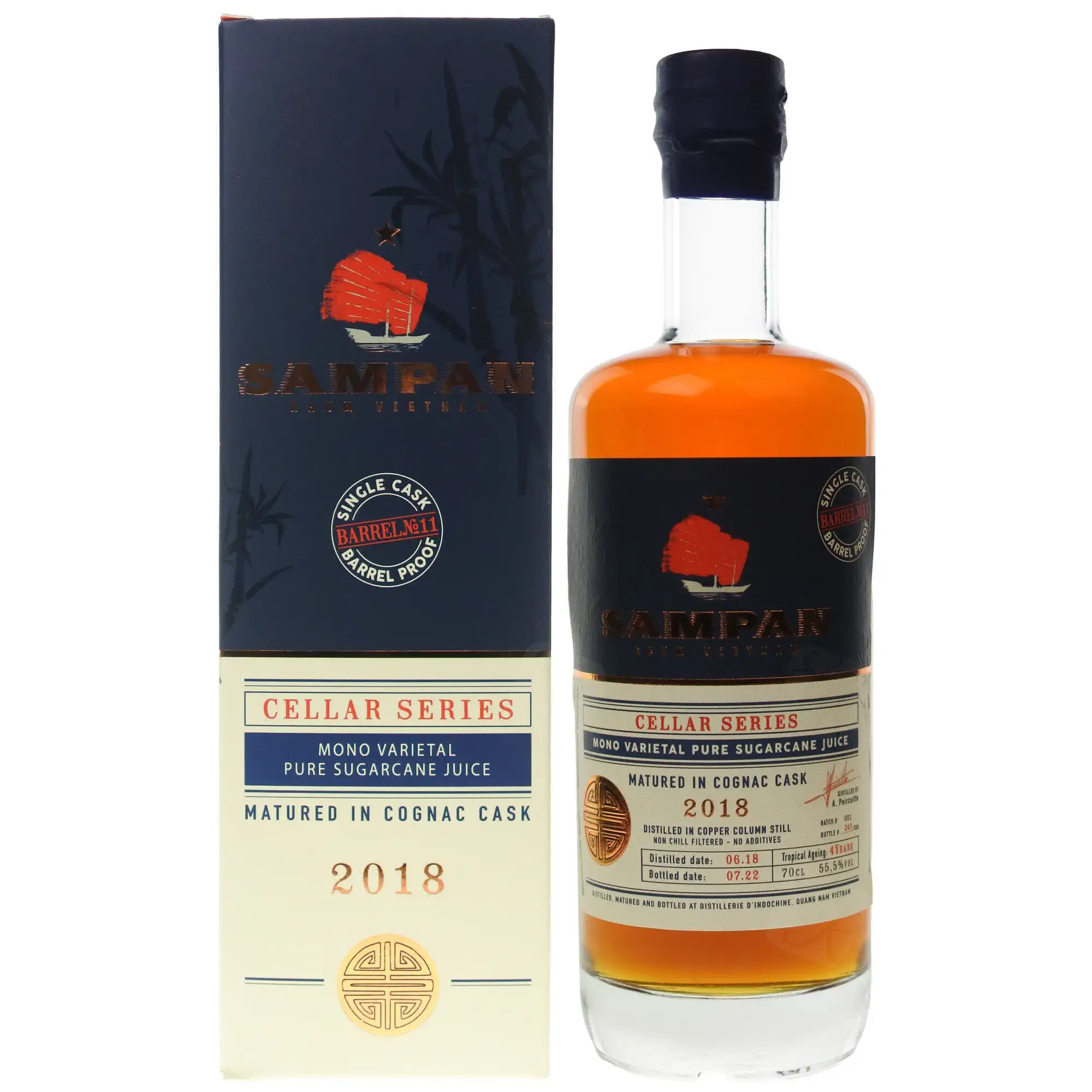 Bottle of Distillerie d’Indochine Sampan Cellar Series (Cognac Cask) 2018